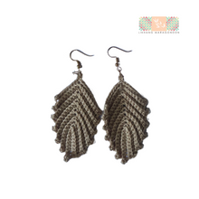 Load image into Gallery viewer, Crochet Leaf Earrings