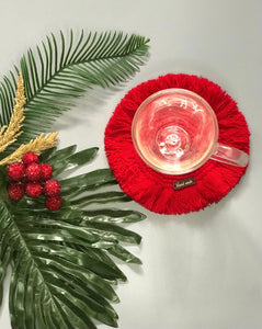 Crochet Poinsettia Coasters