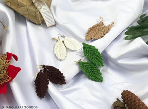 Crochet Leaf Earrings