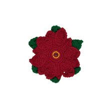 Load image into Gallery viewer, Crochet Poinsettia Coasters