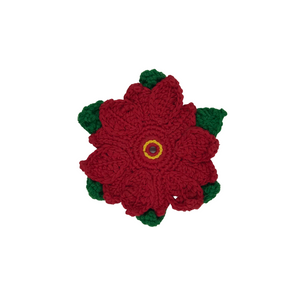 Crochet Poinsettia Coasters