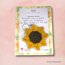 Load image into Gallery viewer, Crochet Sunflower Keychain