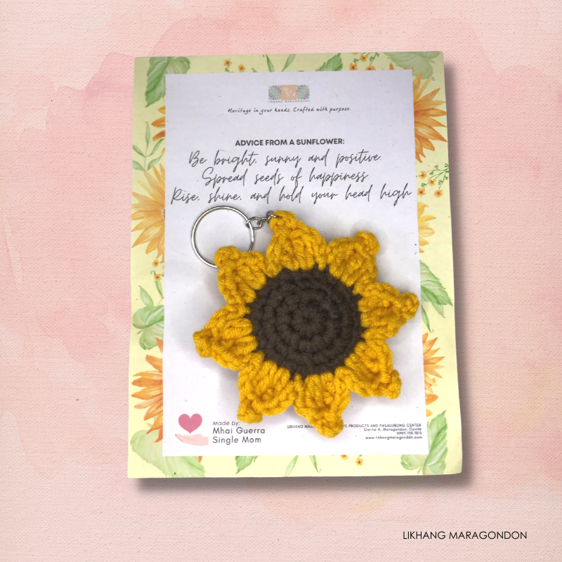 Crochet Sunflower Keychain